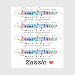 Pastel Rainbow Paint Swash Chic Logo Custom Decal
