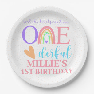 Pastel Rainbow Paper Plates & Bowls