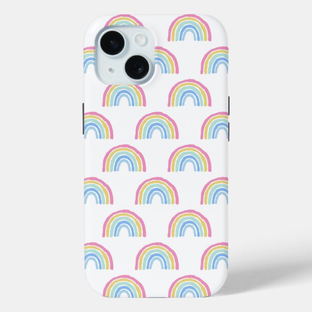 Pastel Rainbow Pattern Case-Mate iPhone Case (Back)