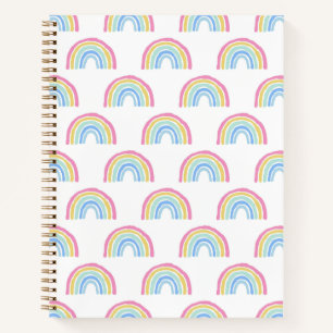 Pastel Rainbow Pattern Notebook