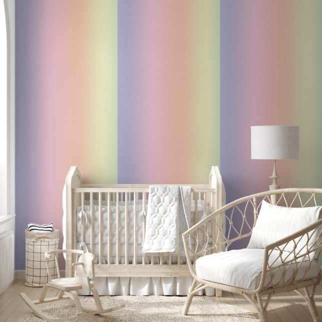 Pastel Rainbow Pattern Wallpaper (Kids)