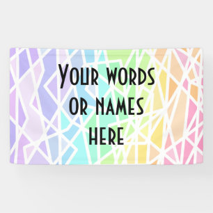 Pastel Rainbow Personalised Banner