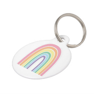 Pastel Rainbow Pet Tag