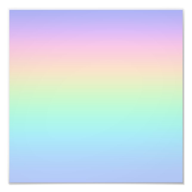 Pastel rainbow photo print (Front)