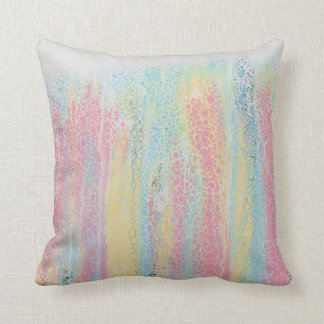 Pastel Rainbow Pink Blue Yellow White Colourful Cushion