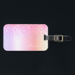 Pastel Rainbow Pink Gold Purple Glitter Monogram Luggage Tag<br><div class="desc">Rainbow Pastel - Gold,  Blush Pink Faux Foil Metallic Sparkle Glitter Brushed Metal Monogram Name and Initial Bag or Luggage Tag. This makes the perfect sweet 16 birthday,  wedding,  bridal shower,  anniversary,  baby shower or bachelorette party gift for someone that loves glam luxury and chic styles.</div>
