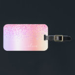 Pastel Rainbow Pink Gold Purple Glitter Monogram Luggage Tag<br><div class="desc">Rainbow Pastel - Gold,  Blush Pink Faux Foil Metallic Sparkle Glitter Brushed Metal Monogram Name and Initial Bag or Luggage Tag. This makes the perfect sweet 16 birthday,  wedding,  bridal shower,  anniversary,  baby shower or bachelorette party gift for someone that loves glam luxury and chic styles.</div>