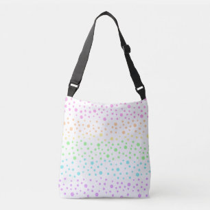 Pastel Rainbow Polka Dots Crossbody Bag