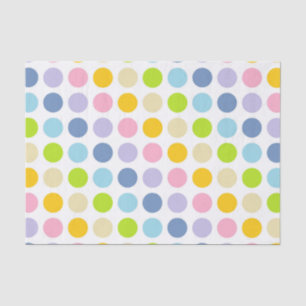 Pastel Rainbow Polka Dots Tissue Paper