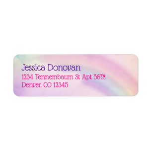 Pastel Rainbow Return Address Labels