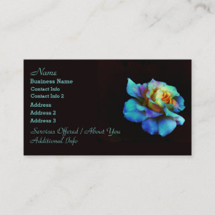 Pastel Rainbow Rose Business Cards