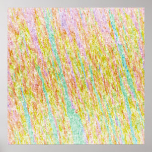 Pastel Rainbow Scribbles Poster
