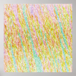 Pastel Rainbow Scribbles Poster
