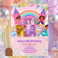 Pastel Rainbow Sequin Bounce Castle Birthday
