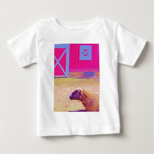 Pastel Rainbow Sheep Baby T-Shirt