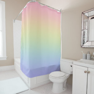 Pastel Rainbow Shower Curtain
