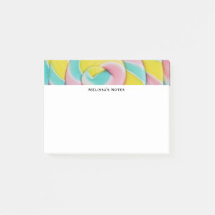 Pastel Rainbow Spiral Candy Photo Post-it Notes