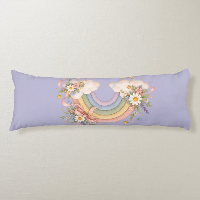 Pastel Rainbow Stationery  Body Cushion (Front)
