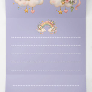 Pastel Rainbow Stationery Tri-Fold Invitation