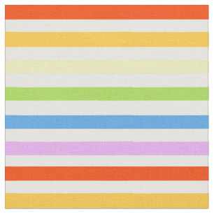Pastel Rainbow Stripe Fabric Art Material