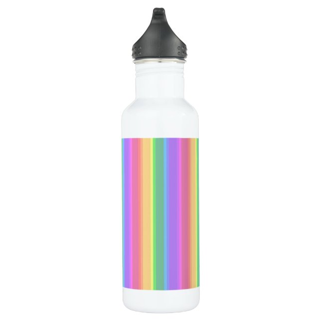 Pastel rainbow stripes 710 ml water bottle (Right)