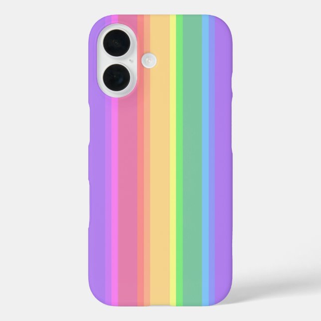 Pastel rainbow stripes Case-Mate iPhone case (Back)