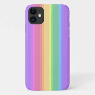 Pastel rainbow stripes iPhone 11 case