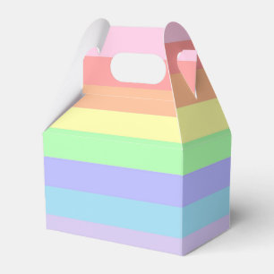 Pastel Rainbow Stripes Favour Box
