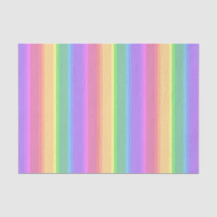 Pastel rainbow stripes tissue paper