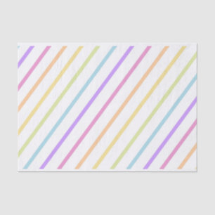 Pastel Rainbow Stripes Tissue Paper