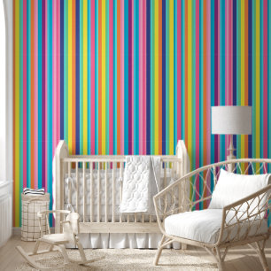 Pastel Rainbow Stripes Wallpaper