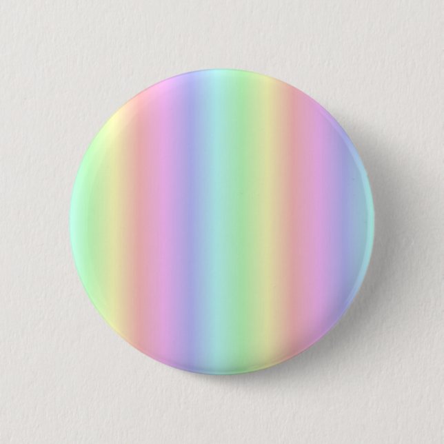 Pastel Rainbow Strips - Pattern 6 Cm Round Badge (Front)