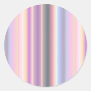 Pastel Rainbow Strips - Pattern Classic Round Sticker