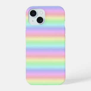 Pastel Rainbow Strips - pattern iPhone 15 Case