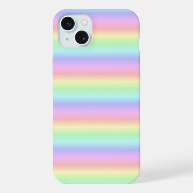 Pastel Rainbow Strips - pattern iPhone Case (Back)