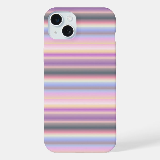 Pastel Rainbow Strips - Pattern iPhone Case (Back)