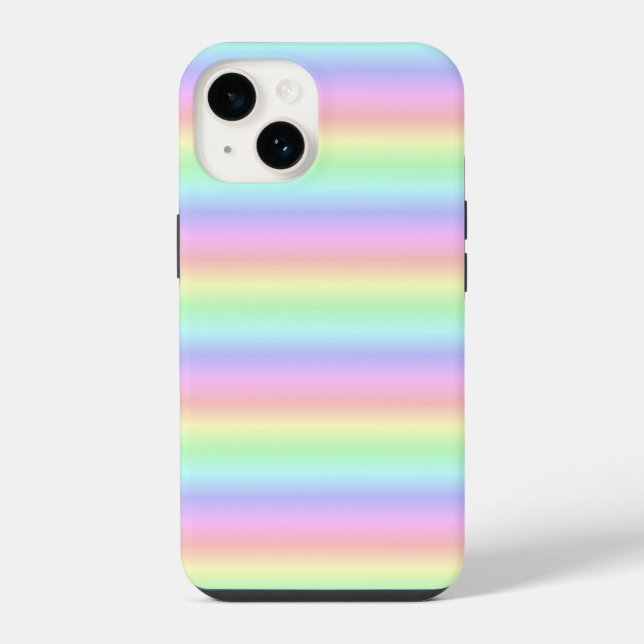 Pastel Rainbow Strips - Pattern iPhone Case (Back)