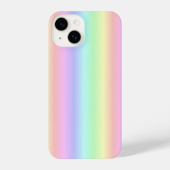 Pastel Rainbow Strips - pattern iPhone Case (Back)