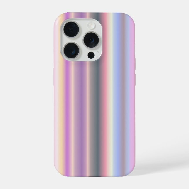 Pastel Rainbow Strips - Pattern iPhone Case (Back)