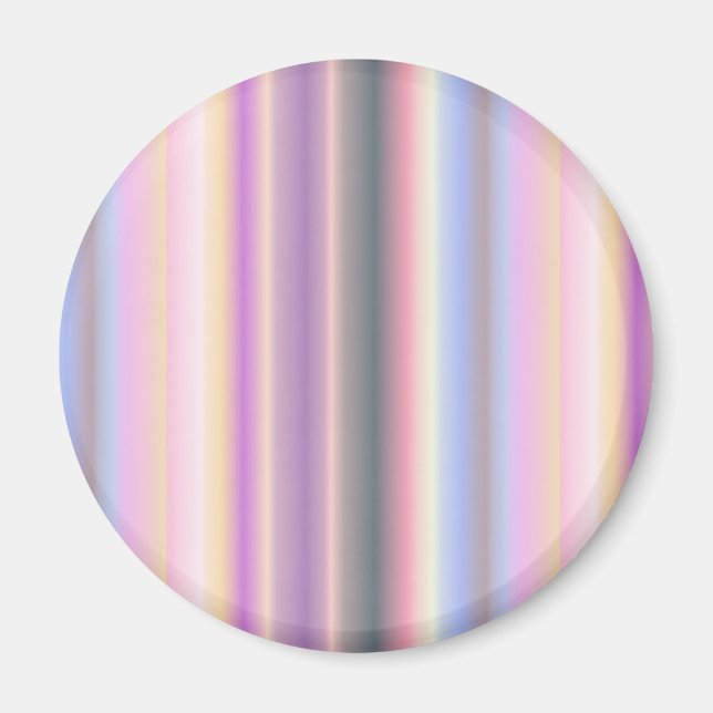Pastel Rainbow Strips - Pattern Magnet (Front)