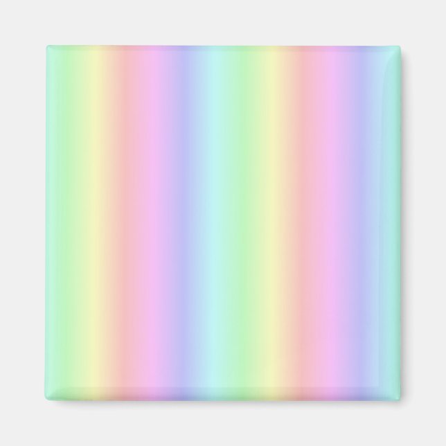 Pastel Rainbow Strips - Pattern Magnet (Front)