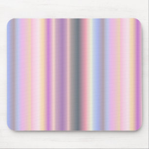 Pastel Rainbow Strips - Pattern Mouse Mat