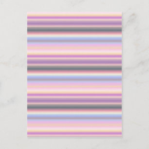 Pastel Rainbow Strips - Pattern Postcard