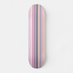Pastel Rainbow Strips - Pattern Skateboard