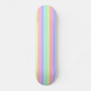 Pastel Rainbow Strips - Pattern Skateboard