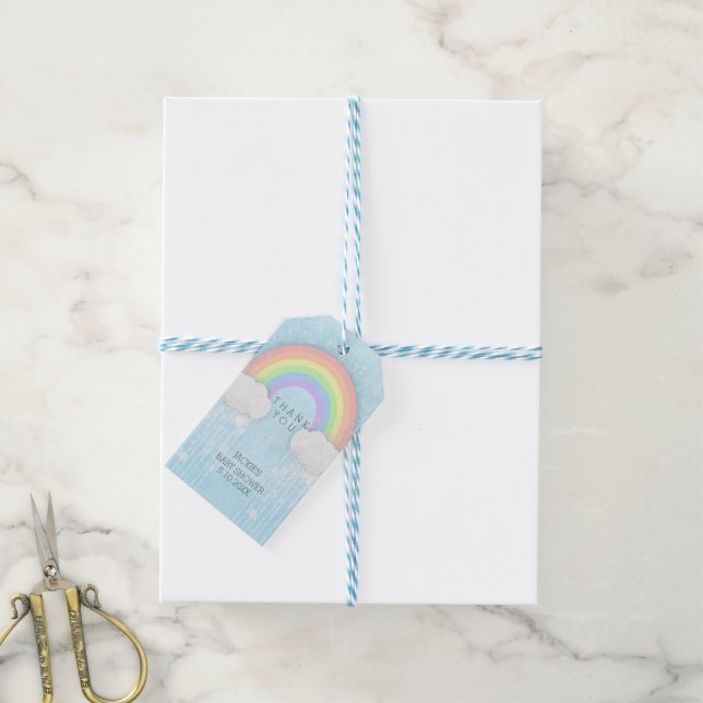 Pastel Rainbow Thank You Gift Tags (With Twine)