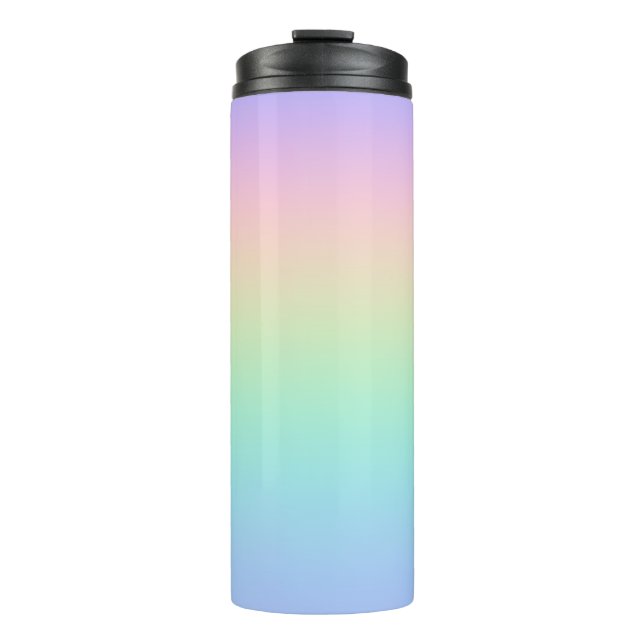 Pastel rainbow thermal tumbler (Front)