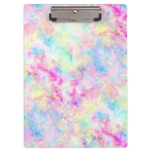 Pastel Rainbow Tie Dye Watercolor Clipboard