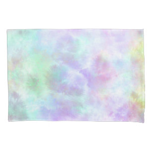 Pastel Rainbow Tie-Dye Watercolor Painting Pillowcase