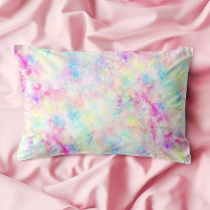 Pastel Rainbow Tie Dye Watercolor Pillow Case